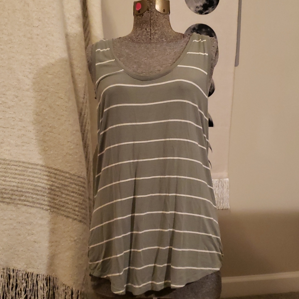 Large stripped tank top